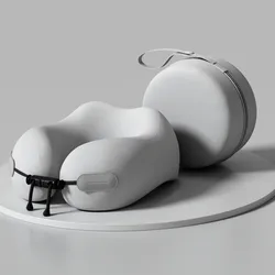 Ergonomic Travel Neck Pillow for Enhanced Comfort and Versatile Use (With Box GRAY)