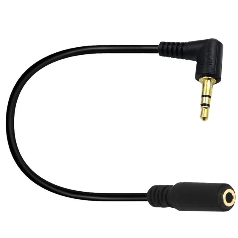 Short Right Angle Stereo TRS 3.5mm Male to Female Audio Extension cable Line Adapter TRS 3.5 Male Female Audio Wire Connector