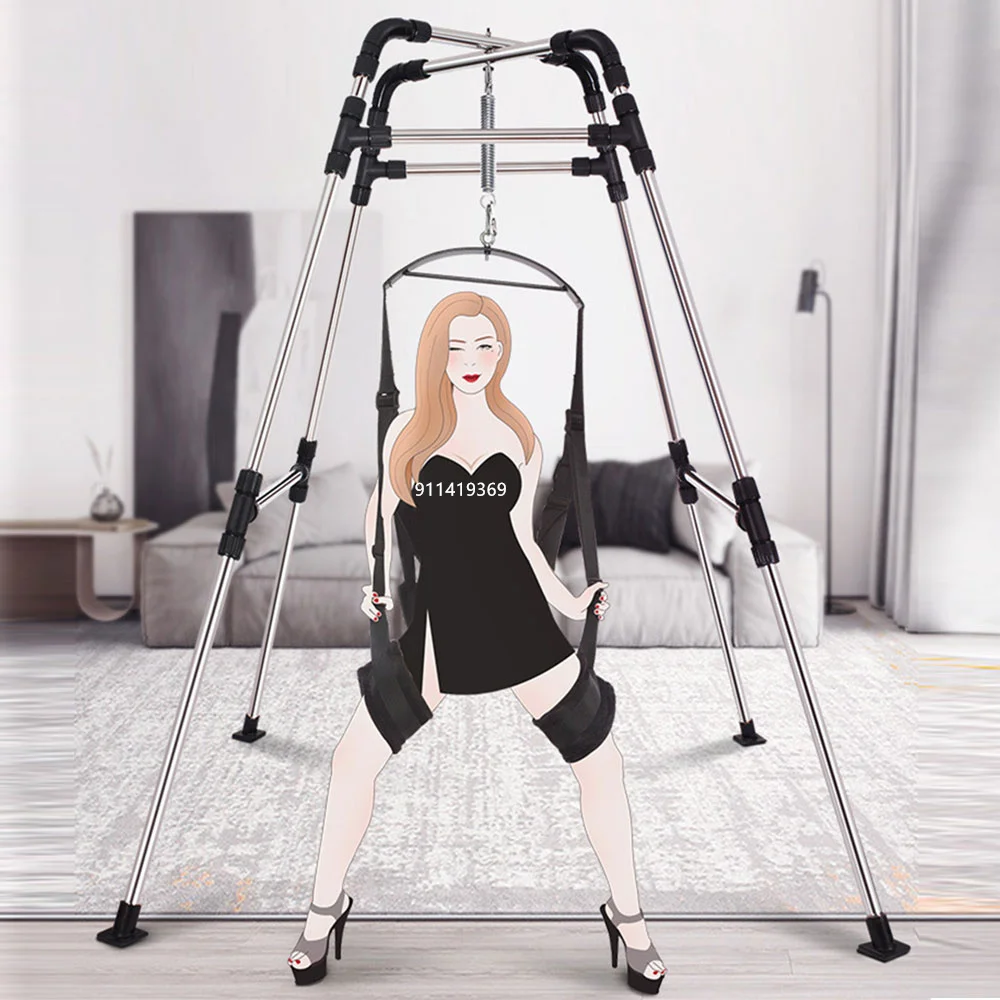 Load-bearing 200KG Large Iron Frame Swing Set Toy Swing Adult Frame Yoga Furniture Ceiling Type Double Toy Couple 18+