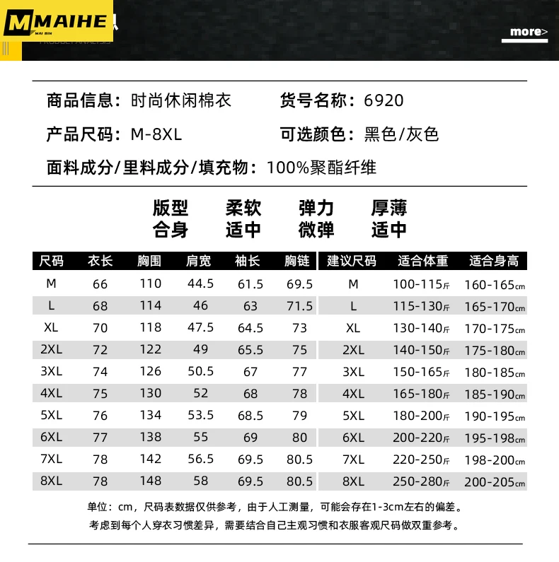 2023 new autumn/Winter jacket Men's parkas thickened waterproof warm coats Men's hooded bright Harajuku padded jacket extra size