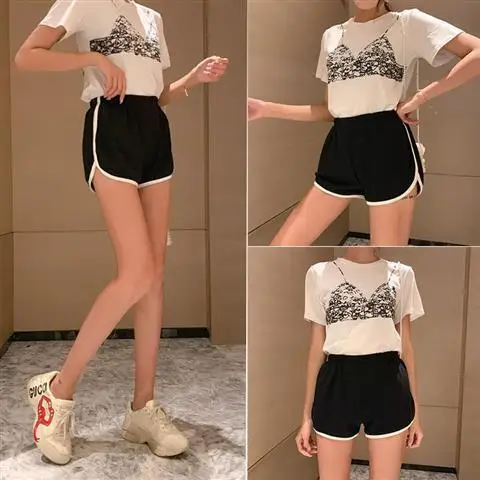 Elastic Shorts for Women, Loose Fitting, Quick Drying, Summer Thin Running, Fitness, Leisure, and Anti External Wear. Instagram 6