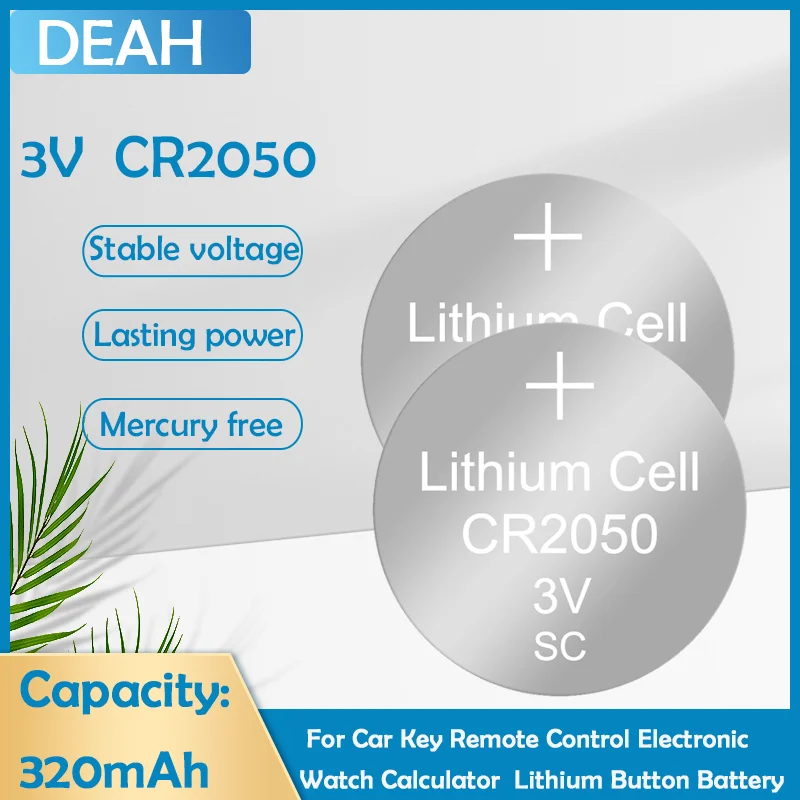 2-10PCS CR2050 CR 2050 3V Lithium Battery For Electronic Watch Remote Control Calculator Replaces LM2050 BR2050 Button Coin Cell