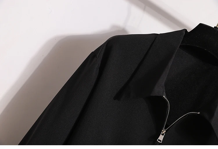 Reißverschluss-Bluse in Übergröße 2026 Frühling Herbst Neue Koreanische Lose Elegante Lässige Weiße Langarm-Bluse Damenkleidung – Detail 28