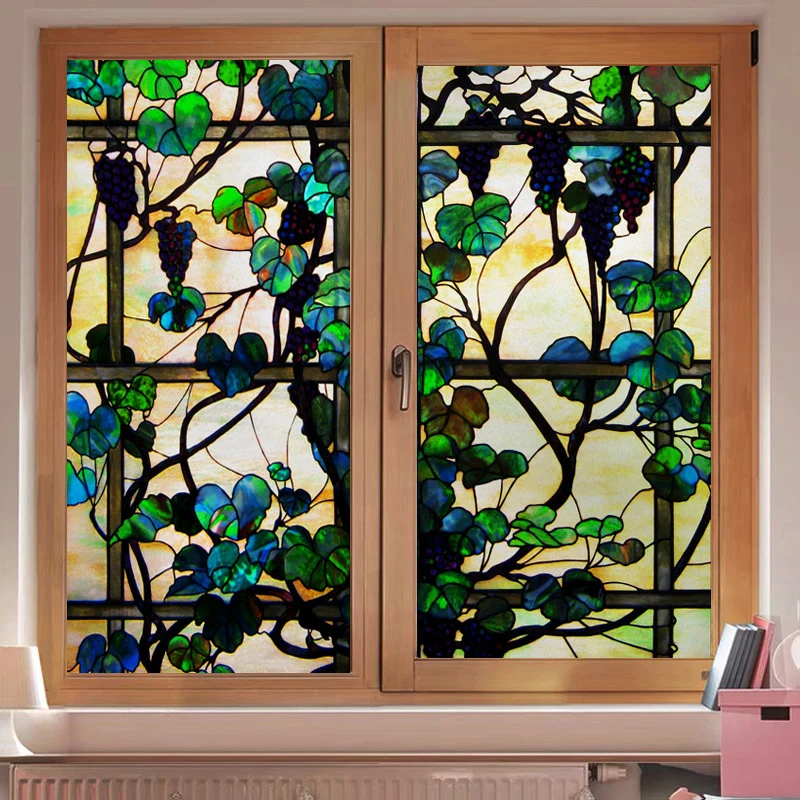 Custom Size Stained Glass Window Film Electrostatic Heat-proof
