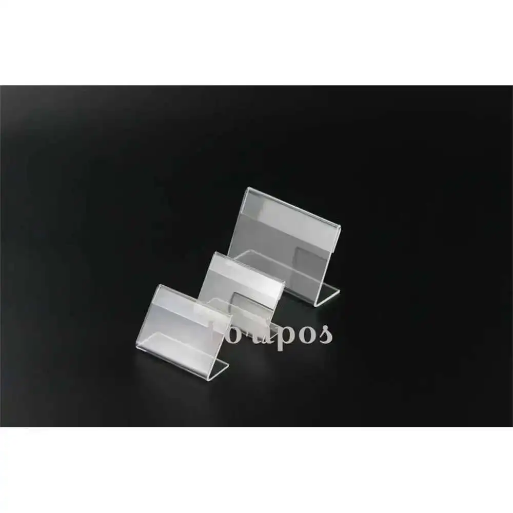 Présentoir Transparent En Acrylique Pour Bureau, 10 Pièces, Cadre D' Étiquette De Prix, Porte-Cartes De Visite