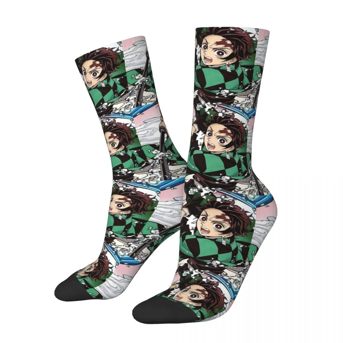 

Happy Funny Men's Socks DS Retro Harajuku Demon Slayer Japanese Adventure Anime Hip Hop Novelty Casual Crew Sock Gift Printed