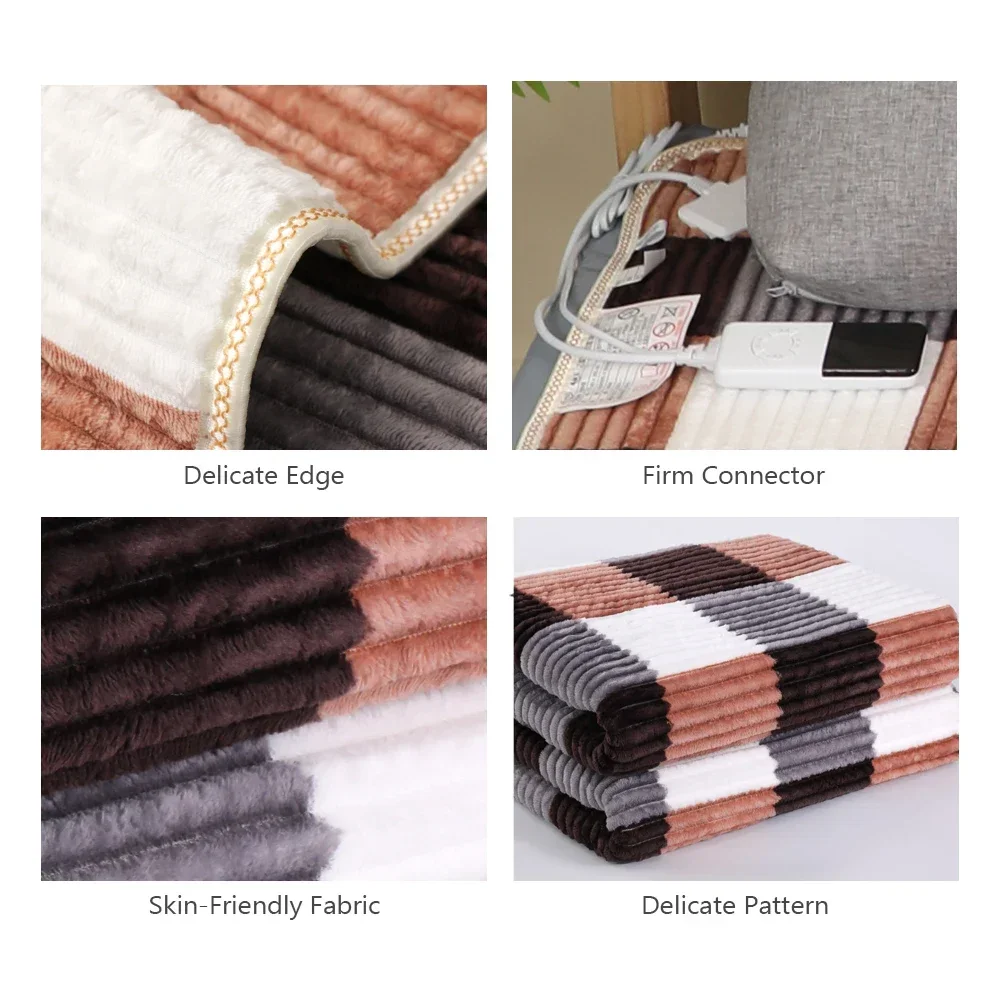 220V Electric Blanket Corduroy Fabric Thicker Heater Warmer Heated Blanket Thermostat 1-9 gears Electric Heating Blanket EU Plug 4