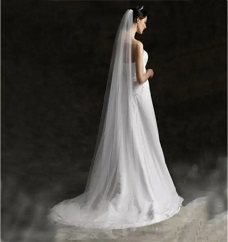 One-layer Soft Tulle Bridal Veil Head Veils Wedding Accessories with Comb