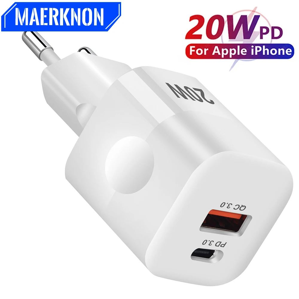 

20W GaN USB Quick Charger 3.0 Type C Fast Charging Mobile Phone Adapter Wall Charger For iPhone 14 13 Pro Xiaomi Huawei Samsung