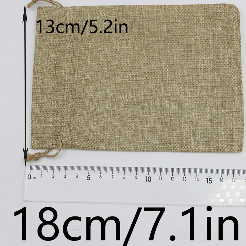 (5 pieces/pack) 13 * 18cm Christmas gift bag set bundling bag Christmas linen bag Christmas gift packaging bag pendant DIY