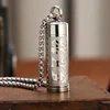 Vintage Stainless Steel Essential Oil Bottle Pendants Urn Wishing Bottle Necklace Religious Amulet Couple Party Jewelry 1