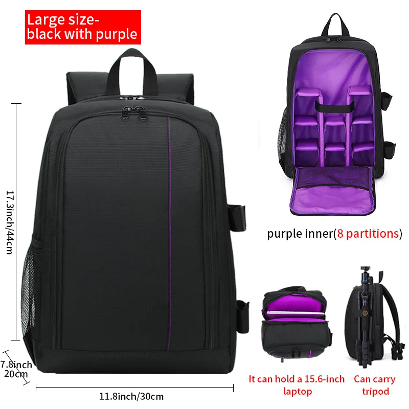 Lightweight Waterproof Outdoor Photography Backpack with Large Capacity and Multi-Functional Design