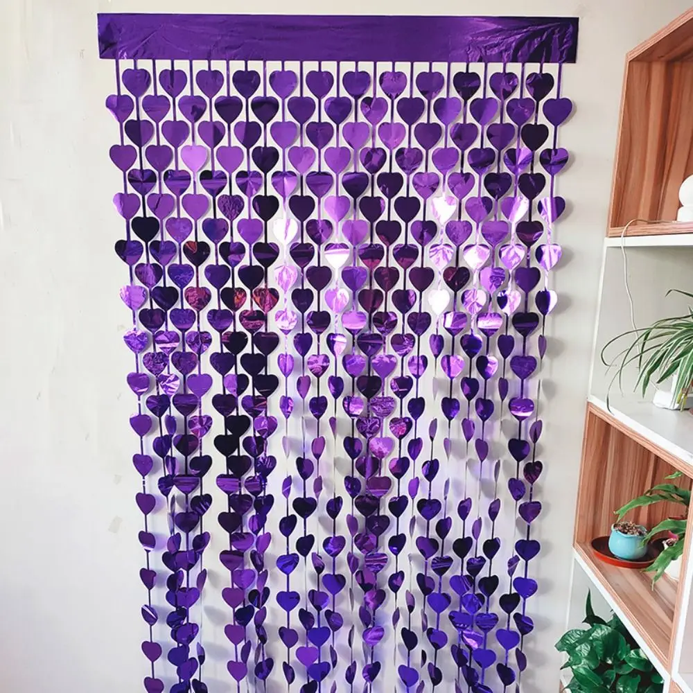 Glitzer-Türvorhang für Babyparty 1x2m Fransen Liebe Wandhintergrund Hochzeitsdekoration Schimmernde Geburtstagsdekoration – Detail 8