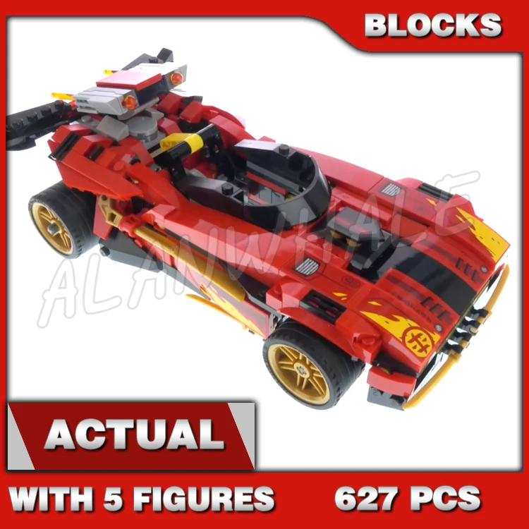 

627pcs Shinobi 2in1 Vehicle Legacy X-1 Supercar Nindroid Warrior Motorcycle 11659 Building Block Set Compatible With Model