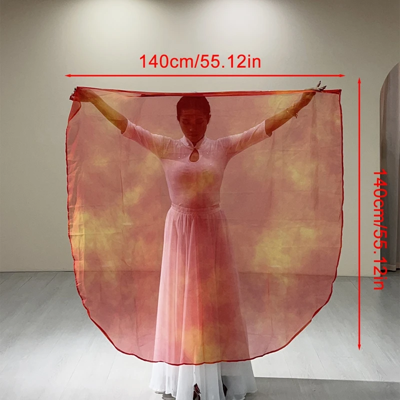Dance Worship Flag with Telescopic Pole, Soft Praise Dance Flag Charming Flags Elegant Worship Flags Praise