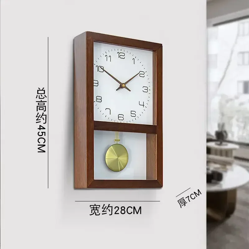 Japanese Solid Wood Wall Clock Hanging Wall B  
