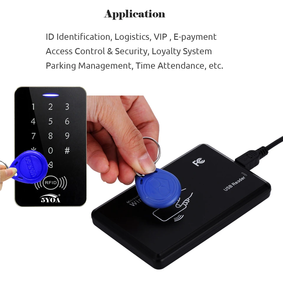 100pcs RFID Keyfobs Access Card