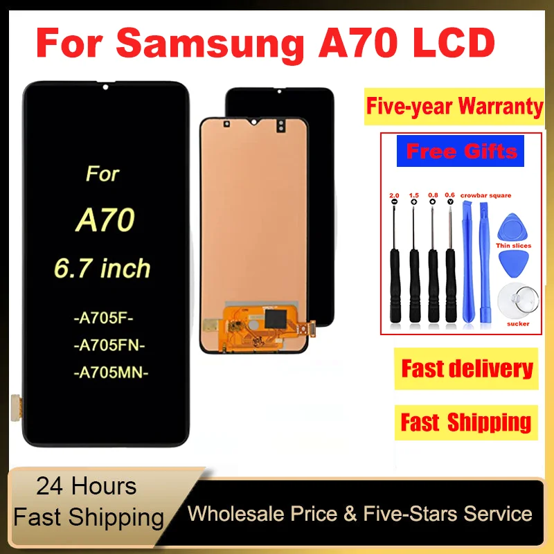 100% Tested 6.7" LCD Display For Samsung Galaxy A70 LCD Display Touch ...