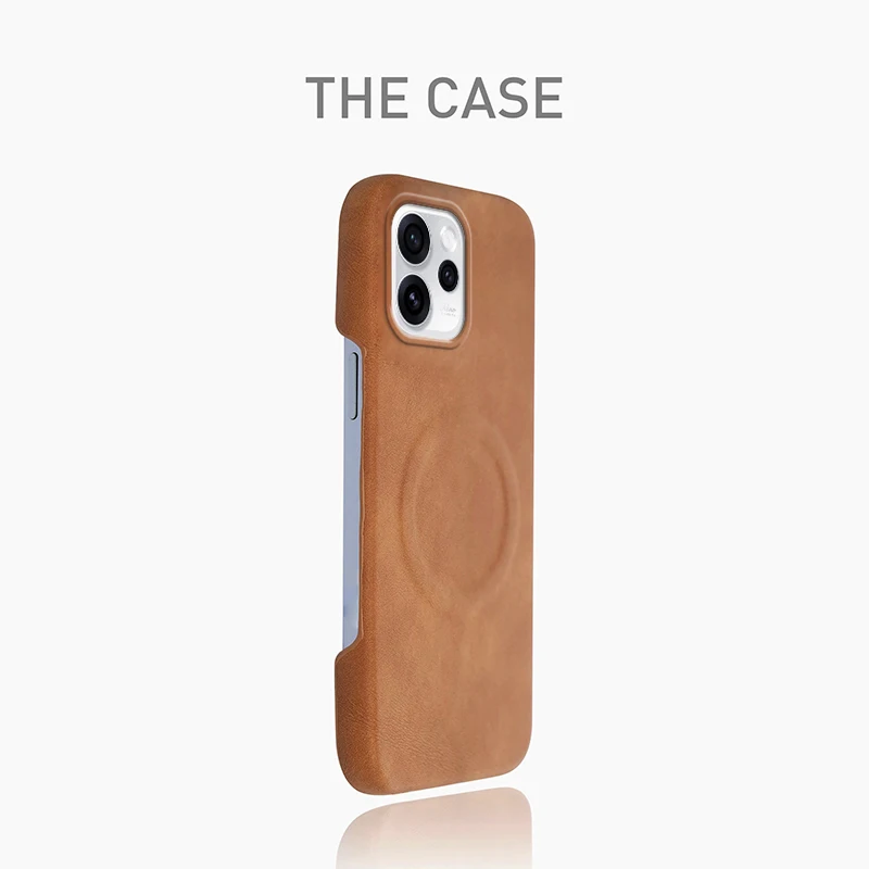 MagSafe Magnetic Wireless Charging Sheepskin Leather Frameless Shockproof Case