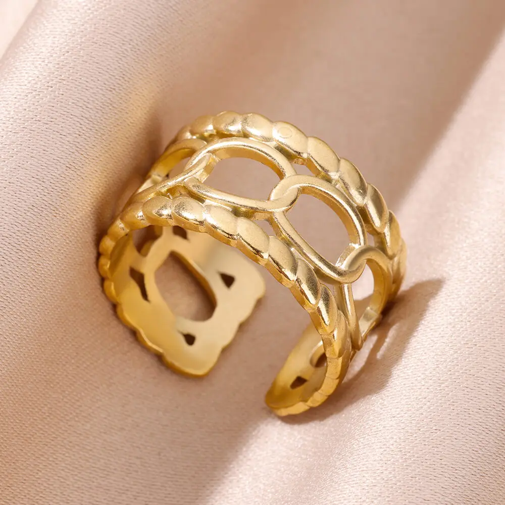 Fashion Geometric Rings Women Adjustable Rings