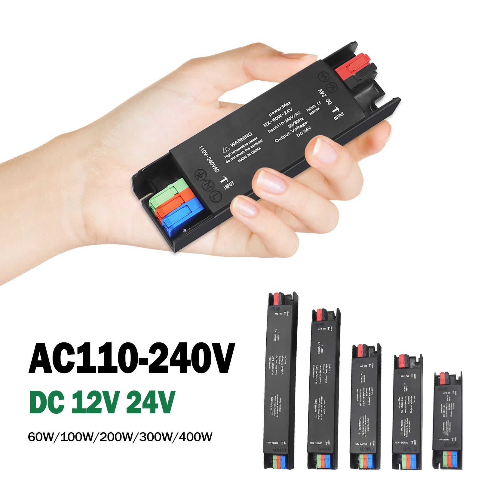 AC 110V 220V DC12V 24V Led 전원 공급 장치 어댑터 변환기 스트립 라이트 드라이버 60W 100W 200W 300W 400W 조명 변압기