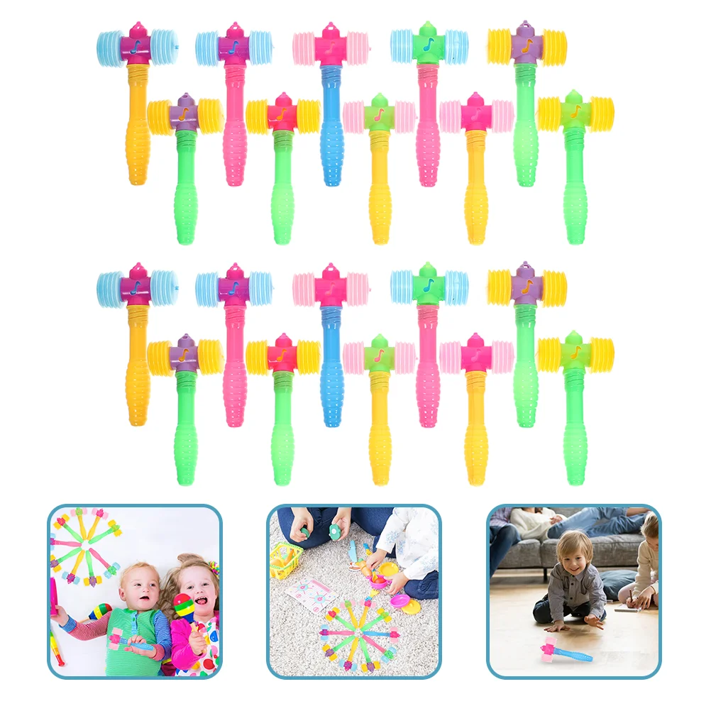 

24pcs Hammer Toy Small Hitting Toy Mallet Toy Kids Beating Sounding Plaything