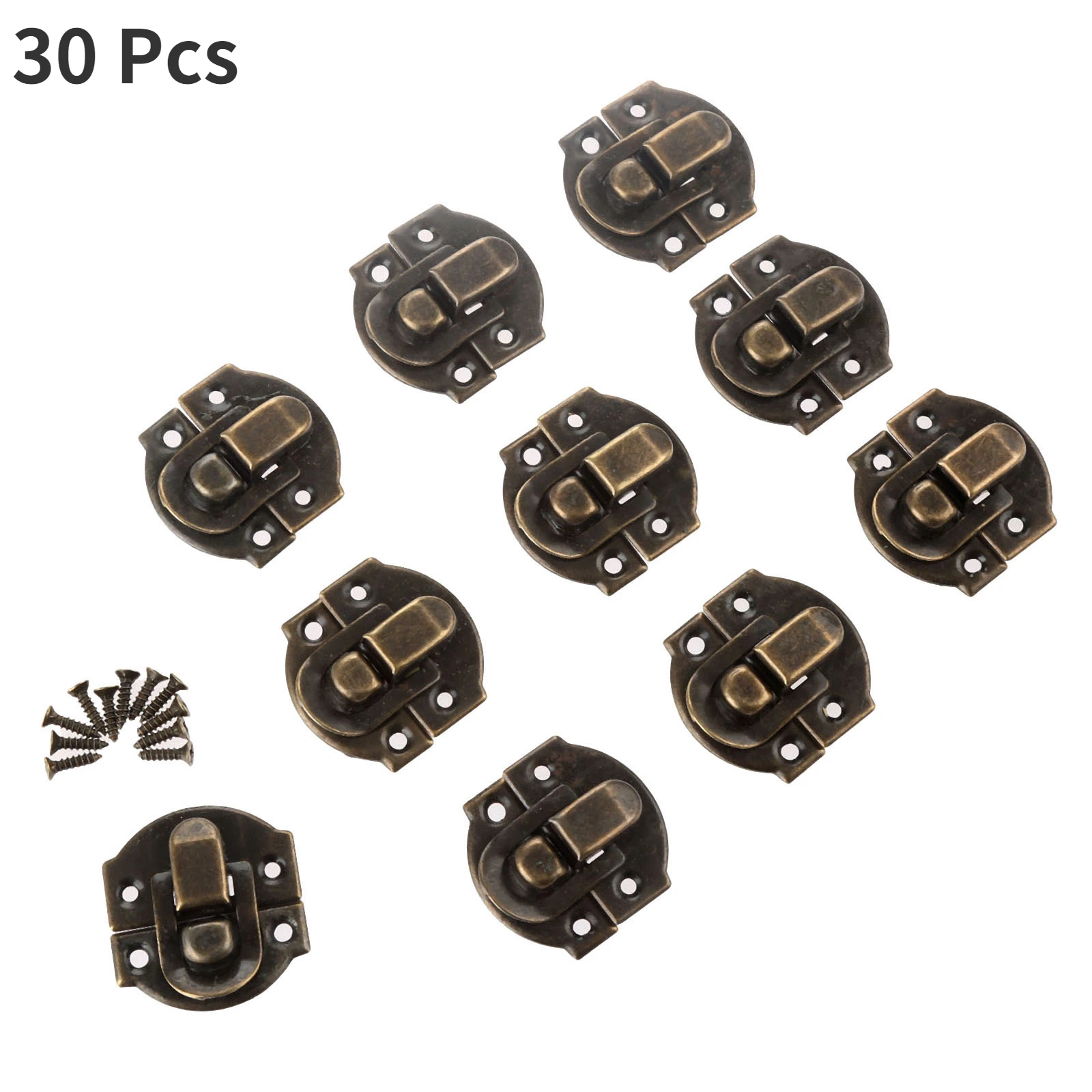 30 Pcs Antique Box Hasps Iron Lock Catch Latches for Jewelry Box