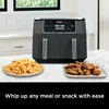 Ninja DZ201 Foodi 8 Quart 6-in-1 DualZone 2-Basket Air Fryer with 2 Independent Frying Baskets, Match Cook & Smart Finish, Grey 6