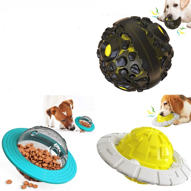 NewDogFunFlyingSaucerLeakageFoodBallInteractivePetToysSlow