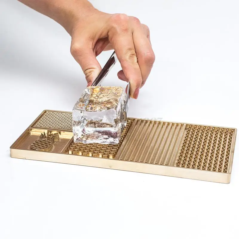 Ice Cube Plate Pineapple Cocktail Lether Stamping Heater Electric Iron Soldering Branding Tool Custom Logo Add Drain Holes