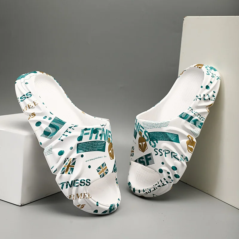 Sklisikre tøfler for menn, sklisikre med tykk såle, myke skumslidere, komfortable tøfler for innendørs og utendørs bruk_voghion.com