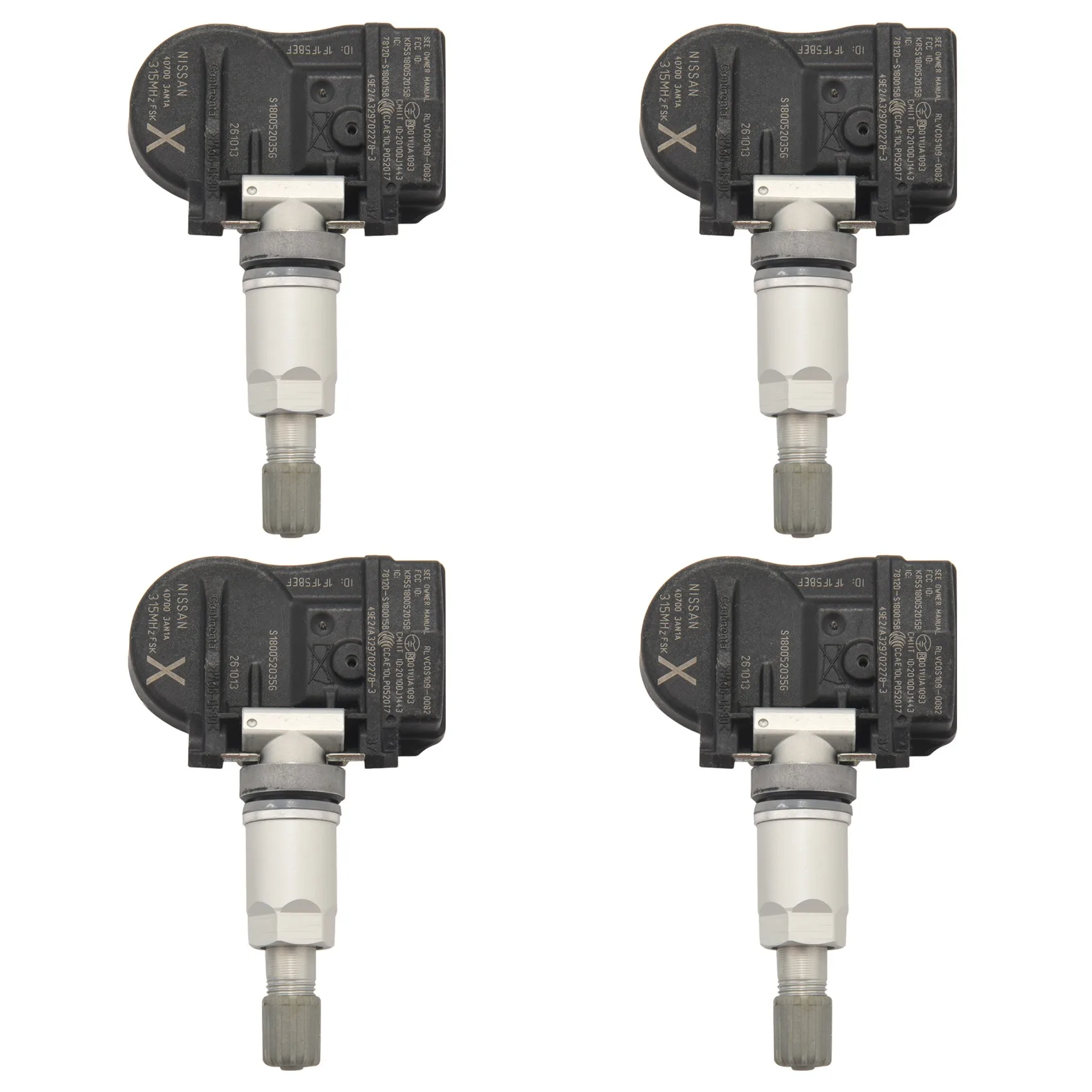

Датчик давления в шинах 4 шт., TPMS 40700-3AN1A для Nissan Juke Cube Versa Leaf