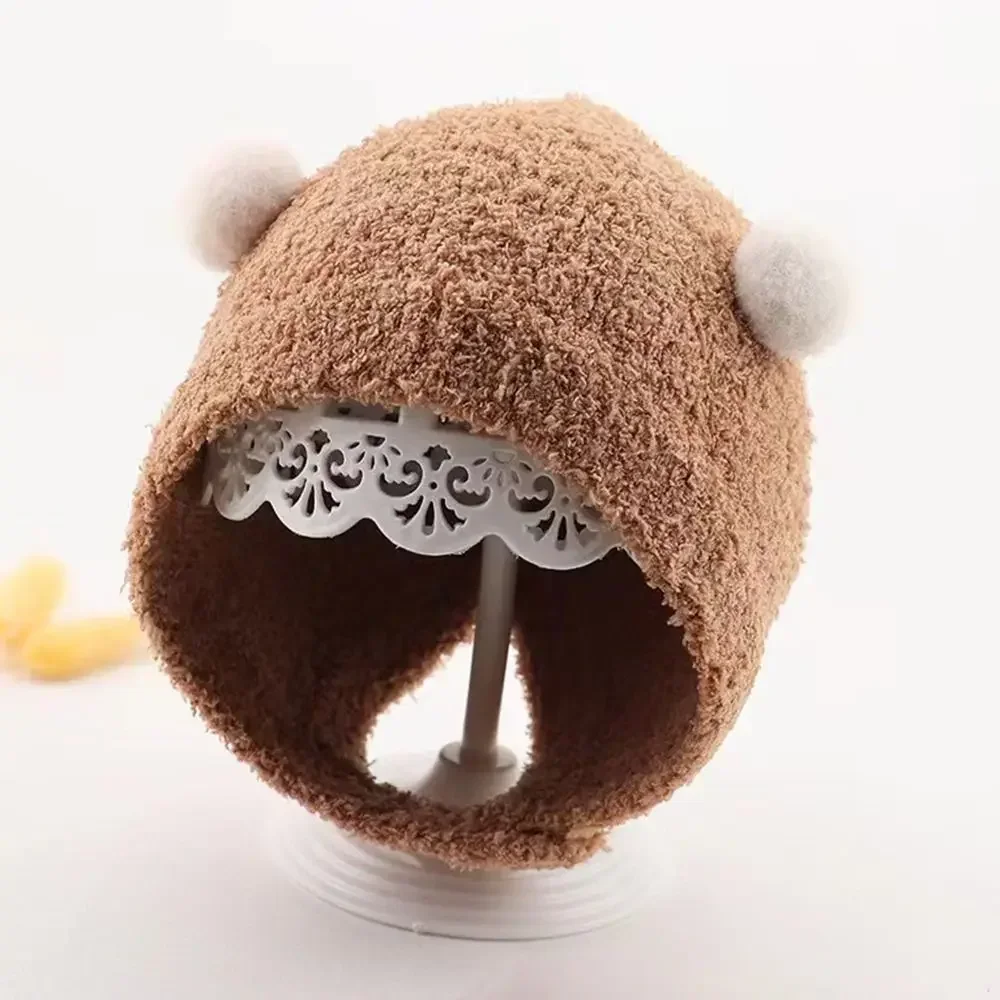 Plush Hat Cartoon Autumn Winter Hats Thickened Hip Hop Warmer Warm Bonnet Cute Newborn Cap Outdoor
