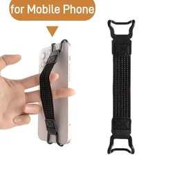 Universal Leather Tablet Hand Strap with Elastic Anti - Drop Secure Grip (Black for Phone)