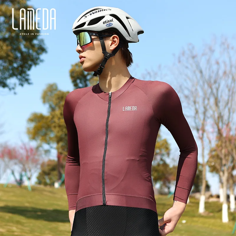 

LAMEDA spring and summer cycling long-sleeved cycling suit men's quick-drying sweat-wicking road bike mountain bike top