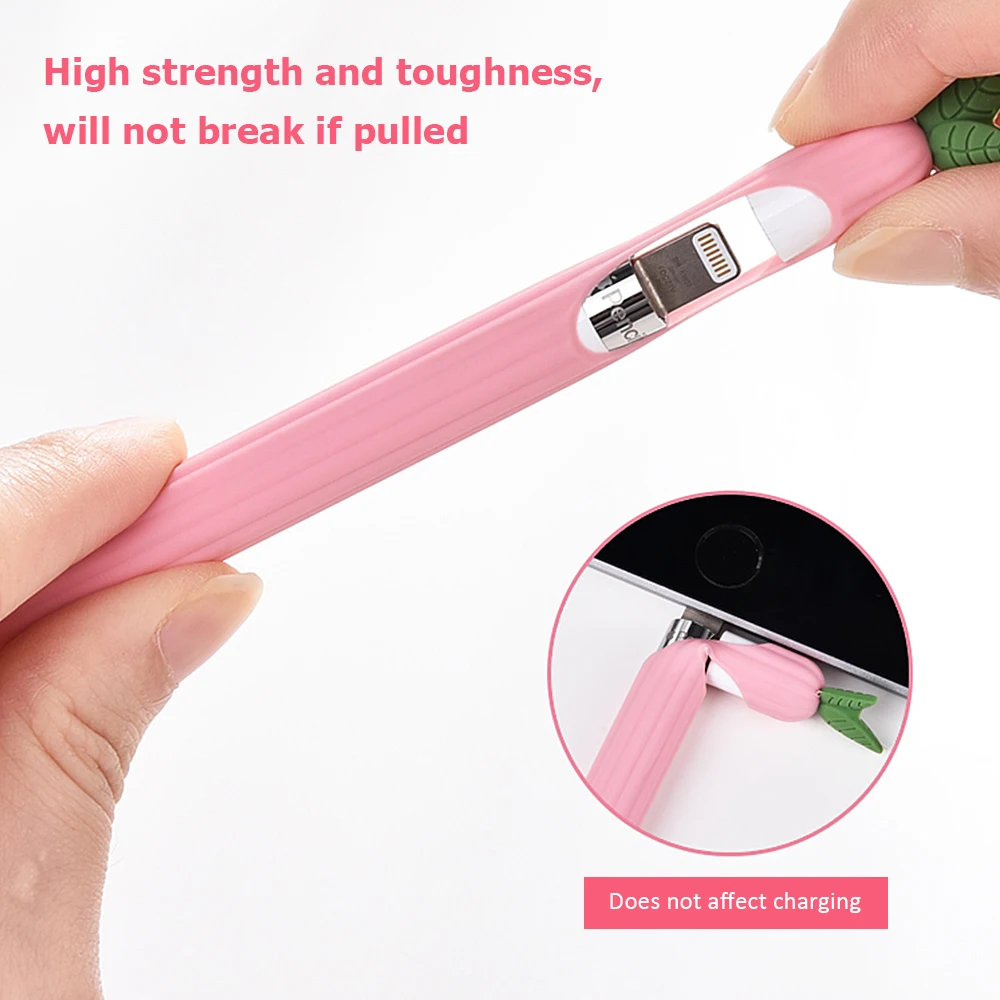 Cute Vegetable Silicone Case For Apple Pencil 1st 2nd generation Protective Sleeve Skin Cover Pen Case For iPad Pencil 2 1 Fudan apple pencil case