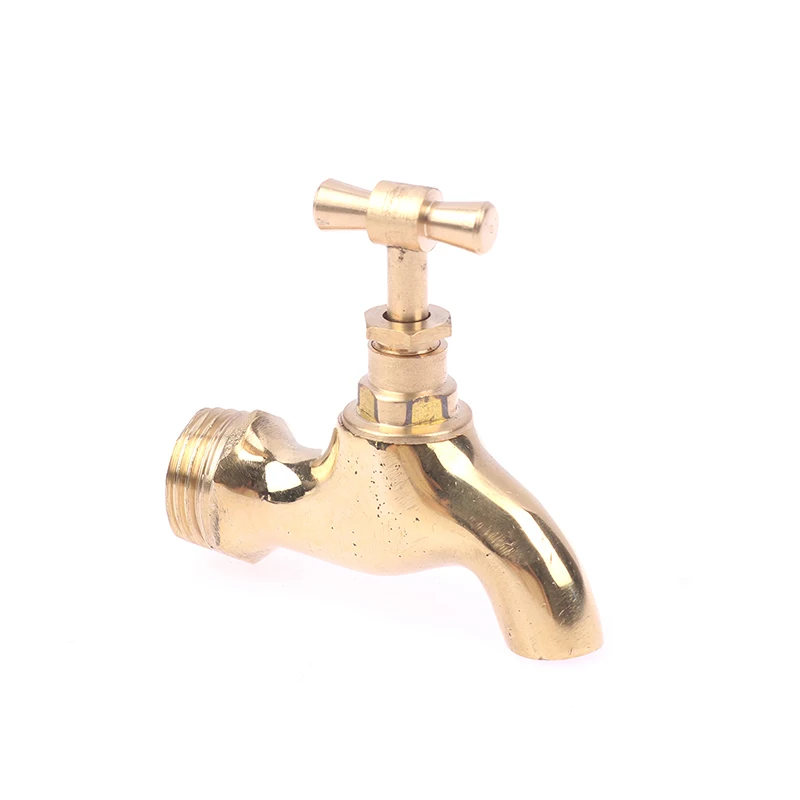 

High Quality Household Brass Slow Boiling Faucet, Male Thread Bronze Antique Brass With Handle, Faucet Petcock Tap 6.5*6.5cm 1pc