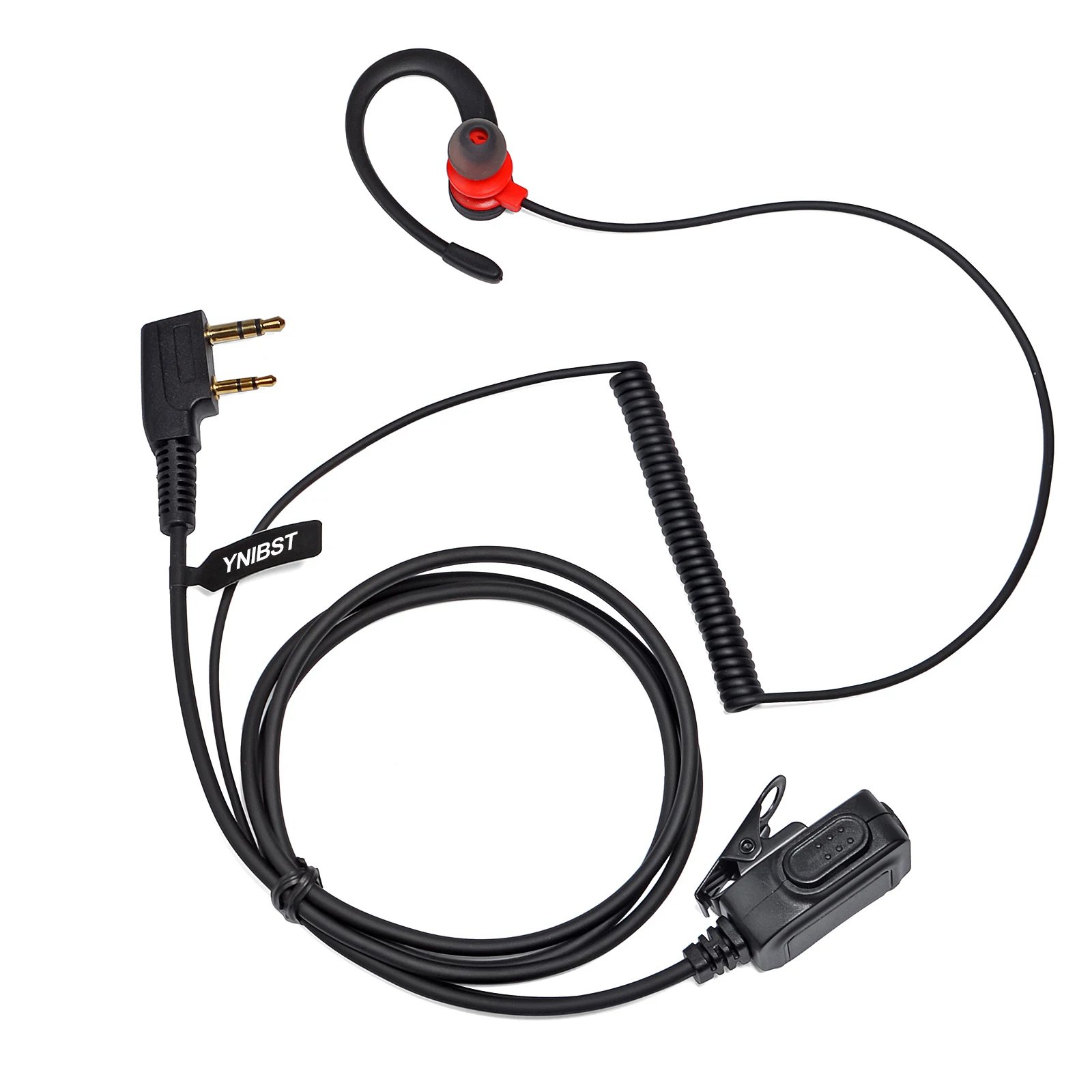 Auricolare Kenwood PTT Con Spinotto 2 Pin Per Baofeng UV-5R E Ricetrasmettitori