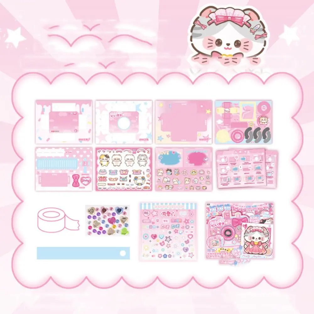 New Design DIY Dress up Toy Crop Free Rice Cat Theme Handmade Diy Toys Handmade Craft Camera Sticker Games Quiet Book Girl Toy