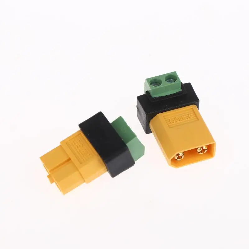 Connecteurs XT60 mâle et femelle côte à côte, pour drone ou chargeur batterie