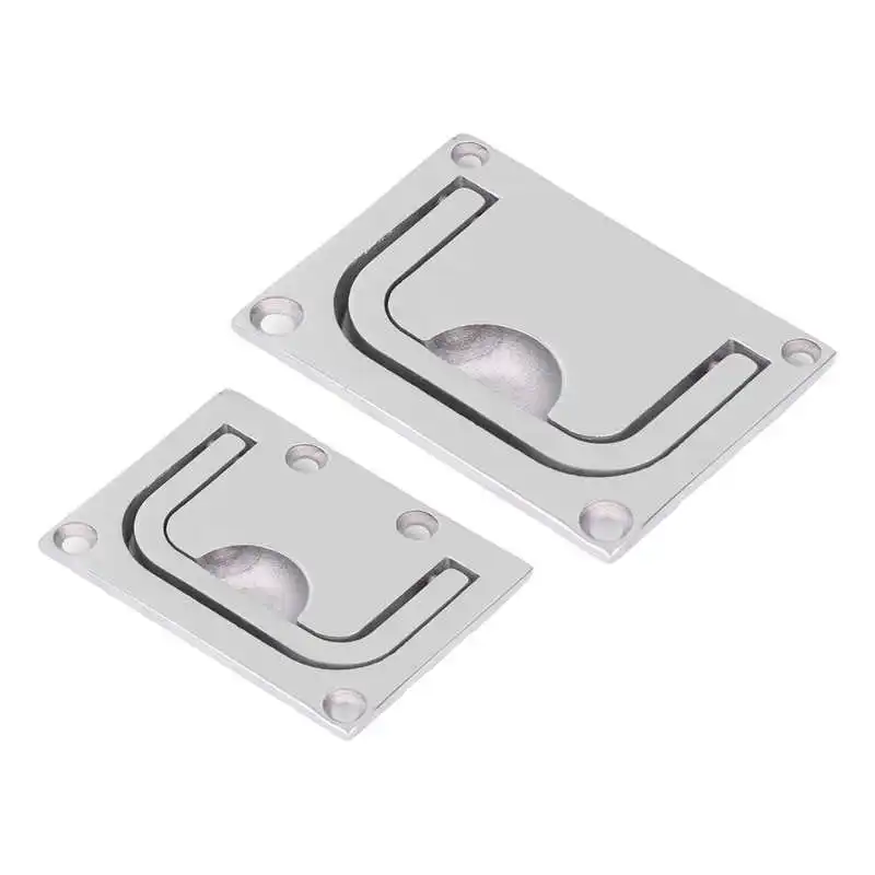 Boat Pull Flush Lift Deck Cover Handle Marine 316 Stainless Steel Mirror Square Boat door handles