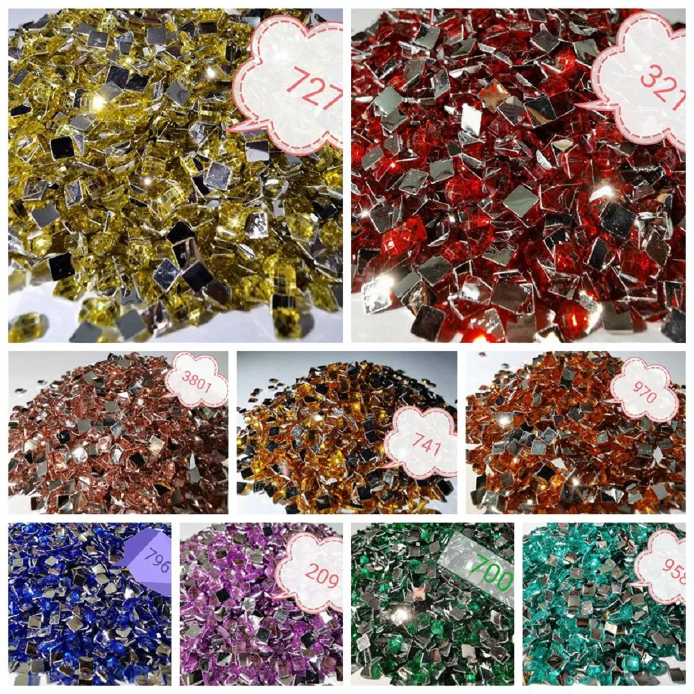Wholesale prices Super Shine New Crystal Square Drills For DIY Diamond Painting | Дом и сад