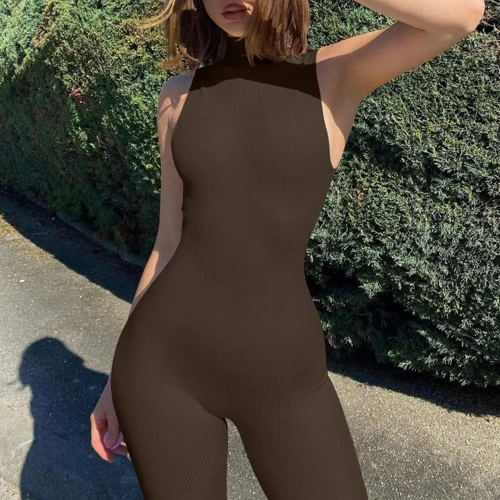 

Women Sport Jumpsuit Seamless Women's Sport Jumpsuit with Breathable Fabric Sweat Absorption Technology Sleeveless for Active