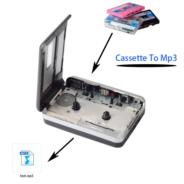 Convertisseur de cassettes audio mini usb vers mp3, lecteur cd, pc