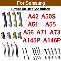 Enhanced Power and Volume Side Buttons Replacement for Samsung Galaxy Smartphones (A42 Black)