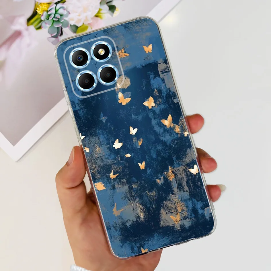 Fashion Butterfly Flower Soft Silicone Shockproof Phone Case Cover