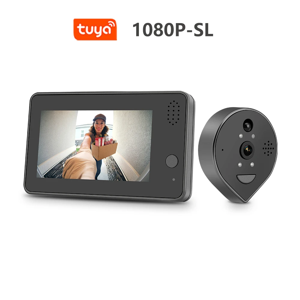 maatschappij single snap Tuya 1080P Wifi Video Deur Kijkgaatje Camera Deur Intercom 4.3Inch Lcd Monitor  Draadloze Beveiliging Surveillance Voor Thuis _ - AliExpress Mobile