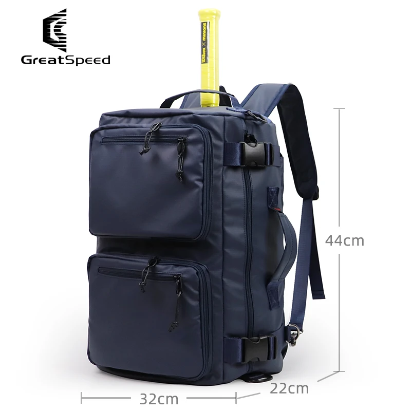 Greatspeed Tennis Badminton Backpack for 2Pcs Racket , Single Shoulder Hand-Held, Multi-Purpose Sports Bag, Waterproof 3 In 1 6