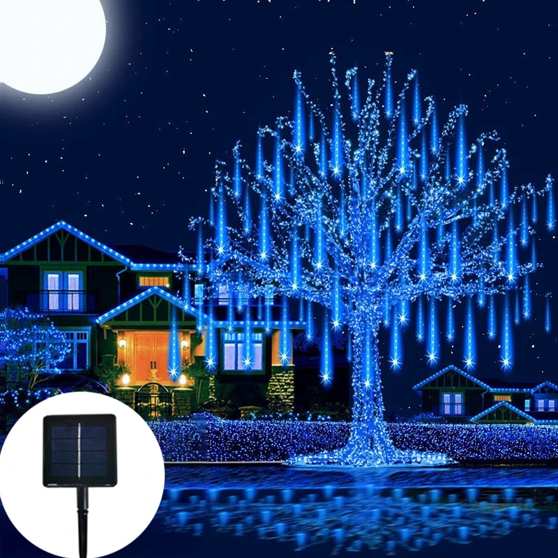 

Solar Garden Light LED Light Outdoor Meteor Shower Lights for Xmas Christmas Ramadan Eid Party Street Decoration Eid Mubarak