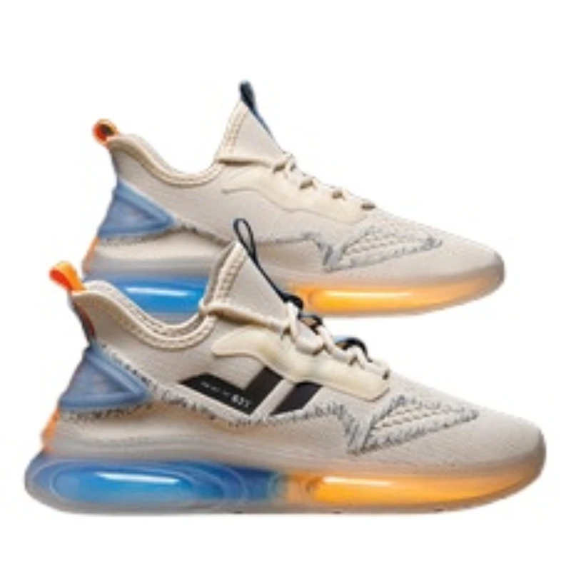 

Кроссовки мужские легкие на шнуровке, Повседневная Уличная обувь, удобные дышащие Сникерсы для прогулок, эластичная резинка, весна